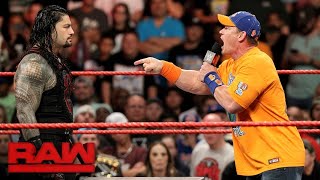 Watch the uncut war of words between John Cena and Roman Reigns: Raw, Aug. 28, 2017