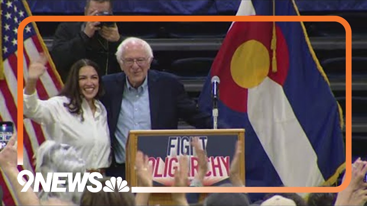 Bernie Sanders and Alexandria Ocasio-Cortez speak at 'Fighting Oligarchy' rally in Greeley