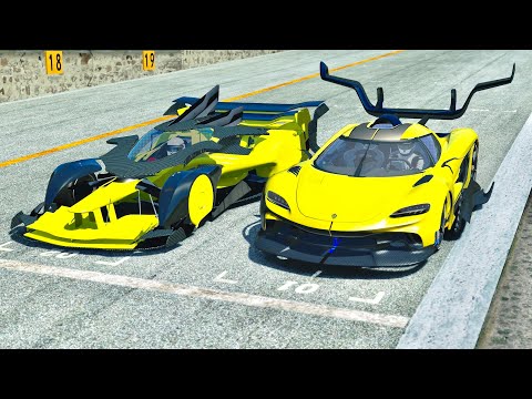 Koenigsegg Tornado Concept vs Red Bull VISION X2030 at Top Gear Track