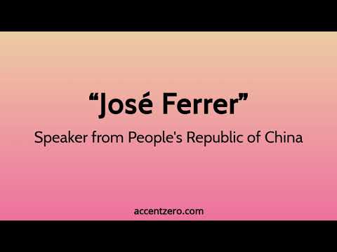 Pronounce "José Ferrer" - Chinese accent vs. native U.S.