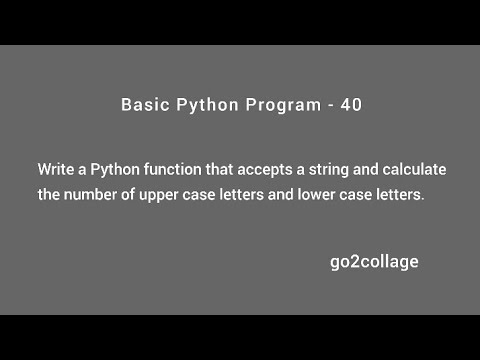 Ep 40 Language Python Basic Program I Go2collage