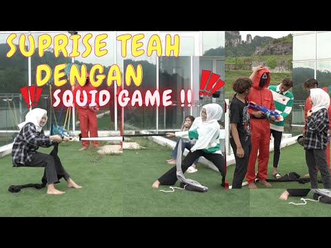 SUPRISE TEAH DENGAN SQUID GAME !! -KALAH TARIK TALI !!