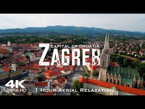 [4K] ZAGREB 2023 🇭🇷 Filme de relaxamento aéreo com drone de 1 hora | Hrvatska Croácia