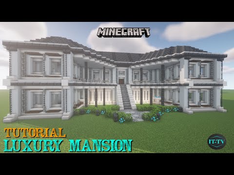 IT-TVGaming - Minecraft modern mansion | how to build a Modern house in minecraft | minecraft  mansion TUTORIAL #1