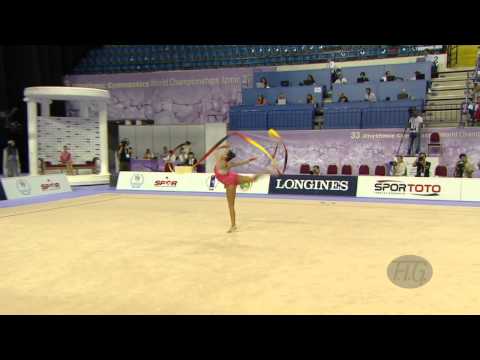 OU-GHANEM Najlae (BEL) - 2014 Rhythmic Worlds, Izmir (TUR) - Qualifications Ribbon