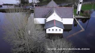 Aerial footage of flooding in South Galway