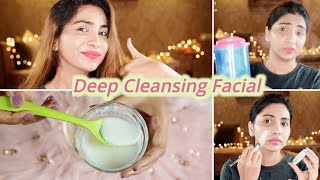 Homemade Deep Cleansing Facial For Pimples blackheads | Get Clean Clear Smooth Glowing Skin At Aome