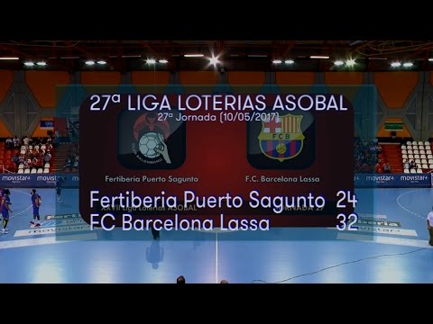 LIGA LOTERIAS ASOBAL J27 Fertiberia Puerto Sagunto - FC Barcelona Lassa 24 - 32