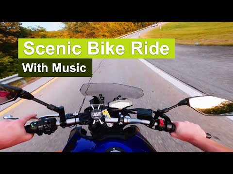 Scenic Bike Ride With Music