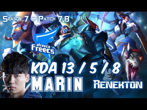 AFs MaRin RENEKTON vs URGOT Top - Patch 7.8 KR Ranked