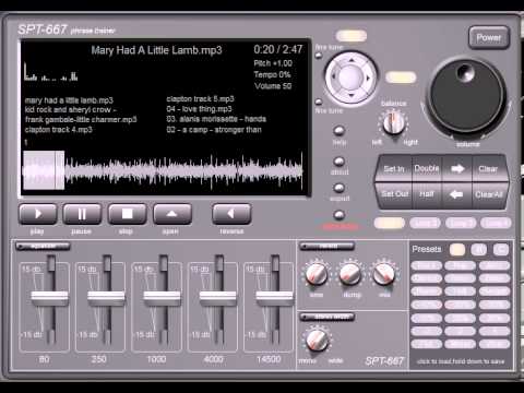 Phrase Trainer,infinite loop,pitch shifted,marry had a little lamb,