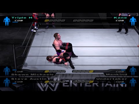 Elimination Tag Match | Triple H, Shawn Michaels, Stone Cold Vs Kane, Mankind, Undertaker | Gameplay