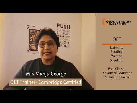Manju George OET training in Trivandrum