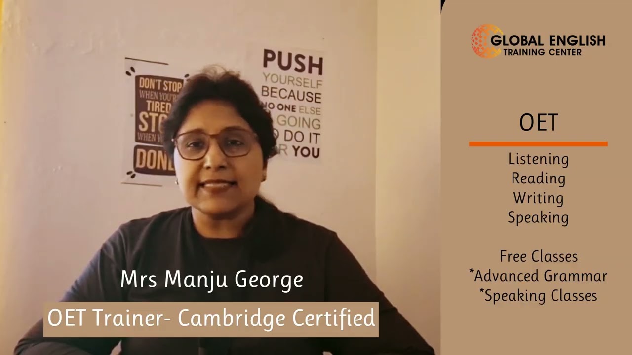 OET coaching and preparation at Global English Training Centre in Trivandrum