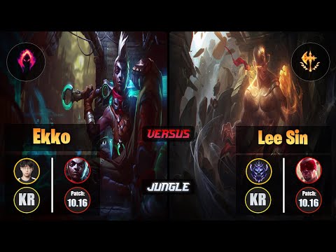 Zenit EKKO (Jungle) [Dark Harvest] VS LEE SIN - Diamond KR Patch 10.16