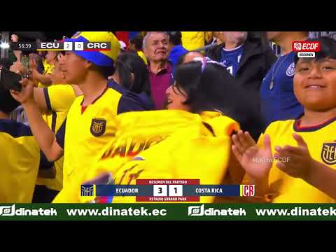 GOLES: ECUADOR 3-1 COSTA RICA - AMISTOSO FECHA FIFA JUNIO