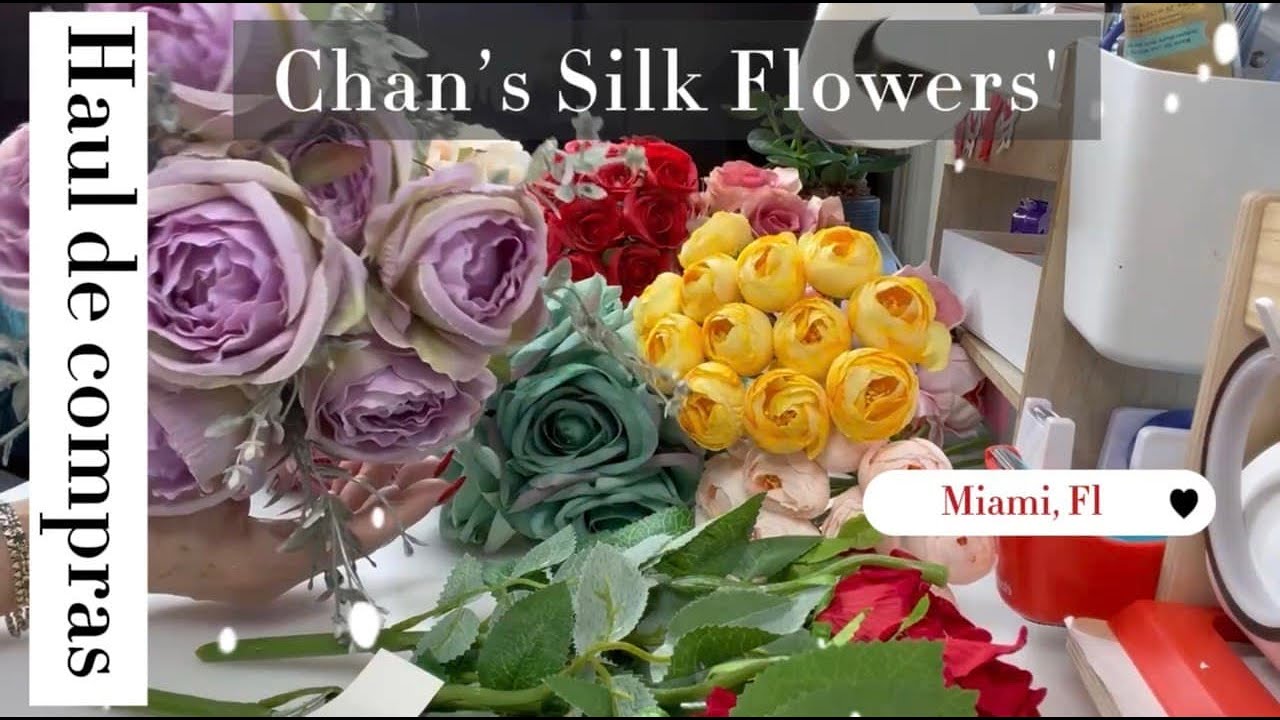 Haul de compras 🛒 en la tienda de flores 🌹# Chan’s Silk Flowers en Miami, Fl.