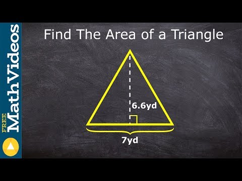 Learn how to find the area of a triangle