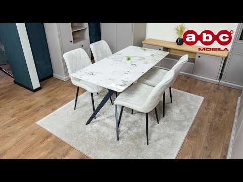 Set Masă Living cu 4 Scaune KJD6317 Bej 1