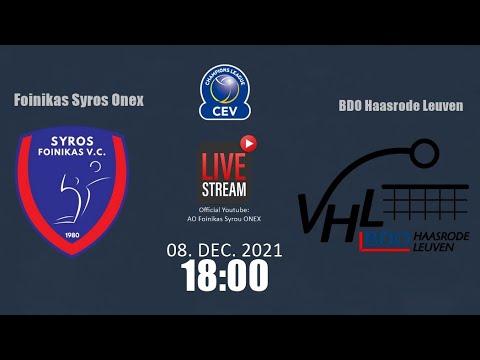 Φοίνικας Σύρου Onex - Haasrode Leuven  | CEV Cup  | 8.12.21, 18:00