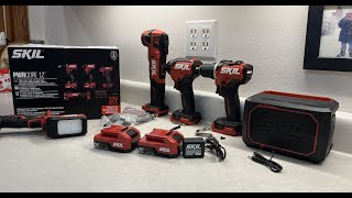 SKIL PWR CORE 12 volt 5 Tool Brushless Power Tool unboxing