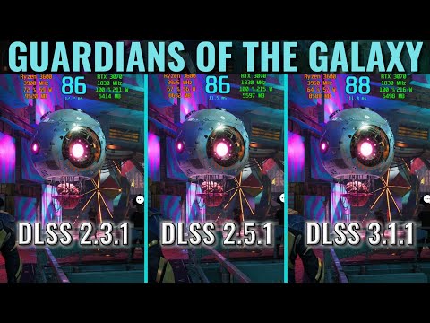 DLSS 3.1.1 vs 2.5.1 vs 2.3.1 - Marvel's Guardians of the Galaxy - RTX 3070 - 1440p