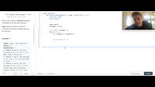 YouTube video 'Leetcode 2465. Number of Distinct Averages'
