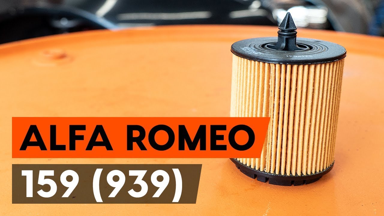 Kaip pakeisti Alfa Romeo 159 Sportwagon variklio alyvos ir alyvos filtra - keitimo instrukcija