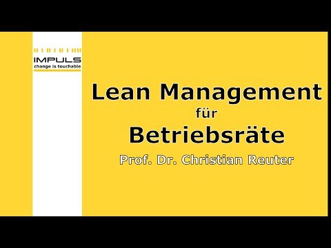 Lean Management Webinar - Lean Management für Betriebsräte