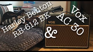 Video thumbnail for Harley Benton RB 612 BK & Vox AC 30 by Tony Martin Studio