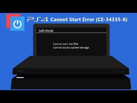 PS4 Slim Cannot Start (CE-34335-8) Cannot access system storage fix