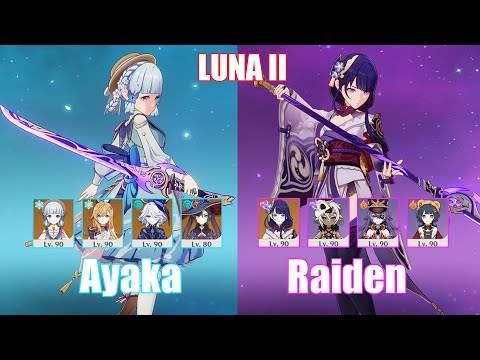 C0 Ayaka Freeze & C0 Raiden Overload | Spiral Abyss Luna II | Genshin Impact