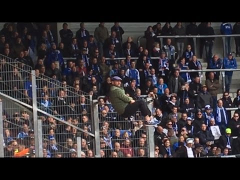 "MÖRDER" RUFE IM DERBY - CHEMIE HALLE - 1.FC MAGDEBURG - 29.4.17 -