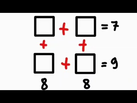 Ein kleines Mathe-Rätsel (Kannst du die Quadrate ausfüllen?) Mathematische Rätsel mit Lösung