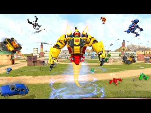 Flying Ghost Robot Car Game: Transform Robot Games