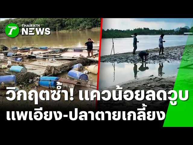 ชาวบ้านงง! "แควน้อย" น้ำลดฮวบ แพเกยตื้น-ปลาตายเกลี้ยง | 22 ต.ค. 69 | ข่าวเที่ยงไทยรัฐ