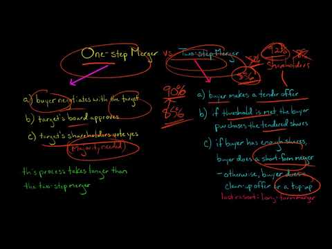 One step vs Two step Merger