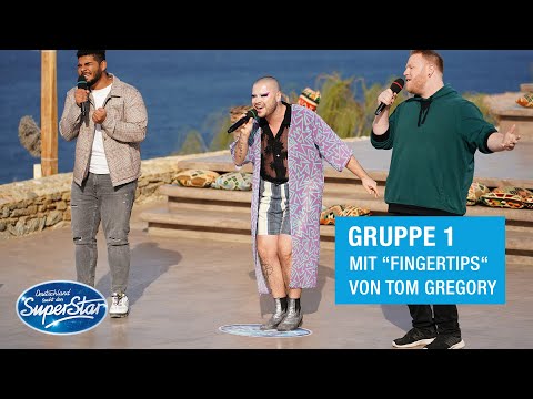 Gruppe 01: Jan-Marten, Ludi &amp; Starian mit "Fingertips" von Tom Gregory | DSDS 2021