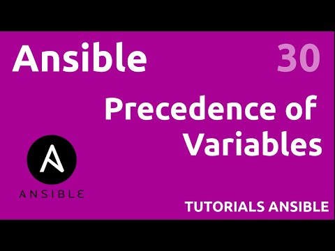 Precedence of variables ANSIBLE 30