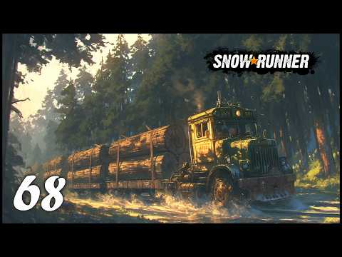 The log train strategy! SNOWRUNNER Michigan Playthrough Gameplay Part 68