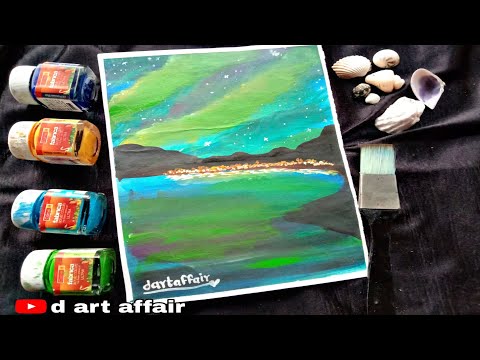 Aurora | Acrylic Painting on Paper Step by step | Satisfying Art ASMR