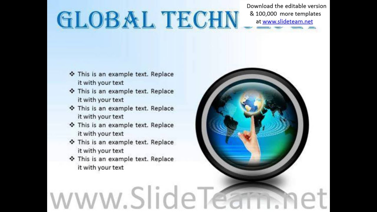 global technology globe powerpoint presentation slides cc