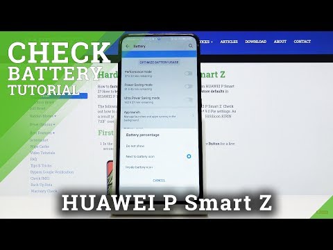 How to Turn On Battery Percentage in HUAWEI P Smart Z – Battery Info