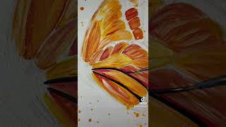 Painting a Monarch Butterfly 🦋 #artist #artforsale #artwip #acrylicpainting #butterfly #monarch