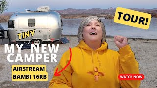TOUR! MY TINY AIRSTREAM BAMBI 16RB --Towed by a Jeep! P