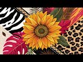 Sunflower Pop Art Tropical Animal Print Frame TV Art In 4K Modern Ambient Display