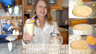 HOW TO MAKE SECOND FERMENTED KEFIR SMOOTHIES | 2 RECIPES YOUR FAMILY WILL LOVE