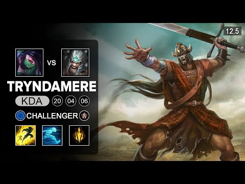 Tryndamere Top vs Akali - EUW Challenger - Season 12 Patch 12.5