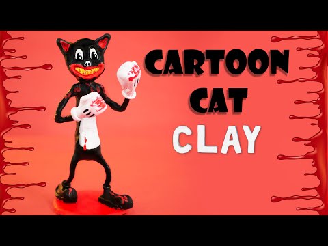 Making Cartoon Cat from Clay  (Tutorial)