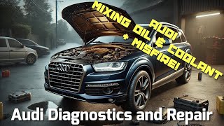 Supercharged Audi Mixing Oil & Coolant + Misfiring! | 2013 Audi Q7 3.0t Diagnostic And Repair